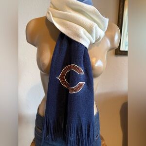 Chicago Bears Soft and Warm Gradient Blue and White Scarf with Logo